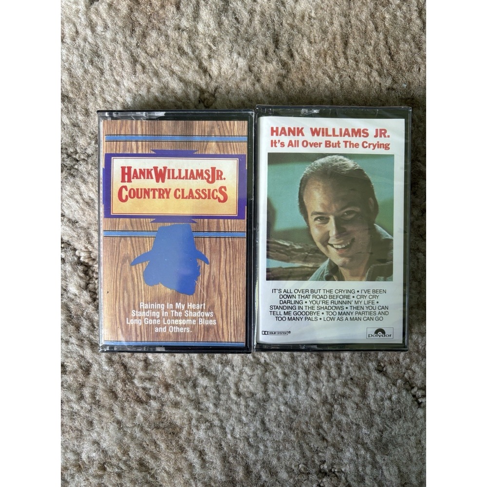 Lot of 2 Hank Williams Jr Cassette Tapes Country Classics & Its All Over Sealed